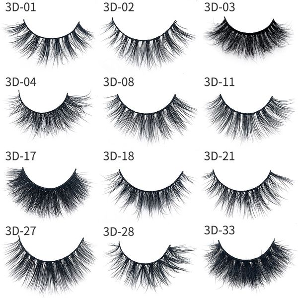 

false eyelashes fashion makeup 3d mink multi-level natural thick