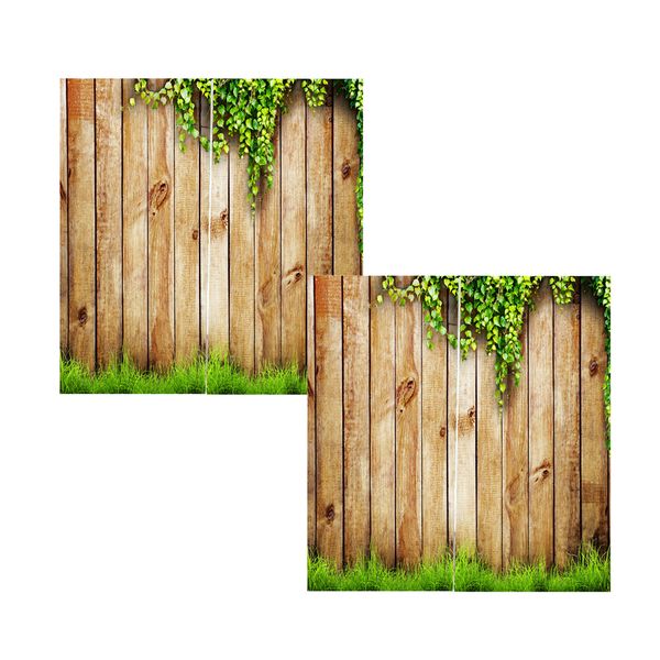 

4 panels set vine wood 3d print window blackout curtain drapes for teen kids