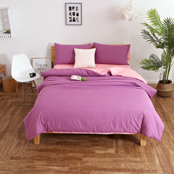 Silk Solid Color Down Comforter Set Large Size Bedroom Set Bed Set