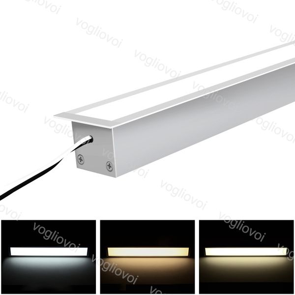 

led bar lights 240led/m 45w/m aluminium silvery smd2835 cabinet light jewlry light hard strip 100cm dc12v milky cover hanging install dhl