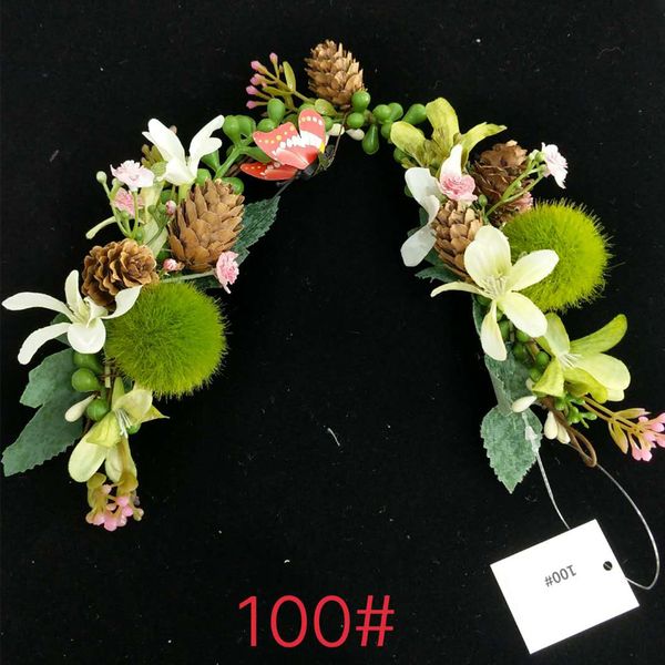 

women wedding party headwear hair accessories bridal flower wreath crown festival headband headdress floral garlands head band