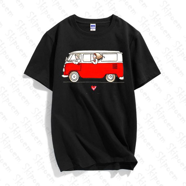

nbulli bus california t shirt women kawaii aesthetic tumblr harajuku plus size short sleeve cotton tee shirt femme streetwear, White