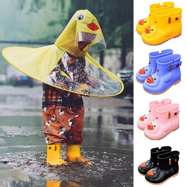 

first walkers shoes for infant kids children baby cartoon duck rubber waterproof boots rain shoes chaussure bebes fille