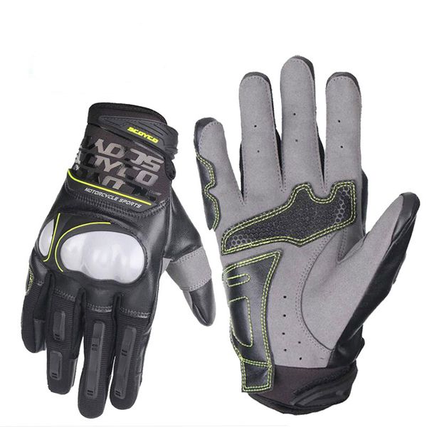 

summer breathable motorcycle riding gloves, anti-fall wrestling reflective shell motorcycle racing gloves, Black