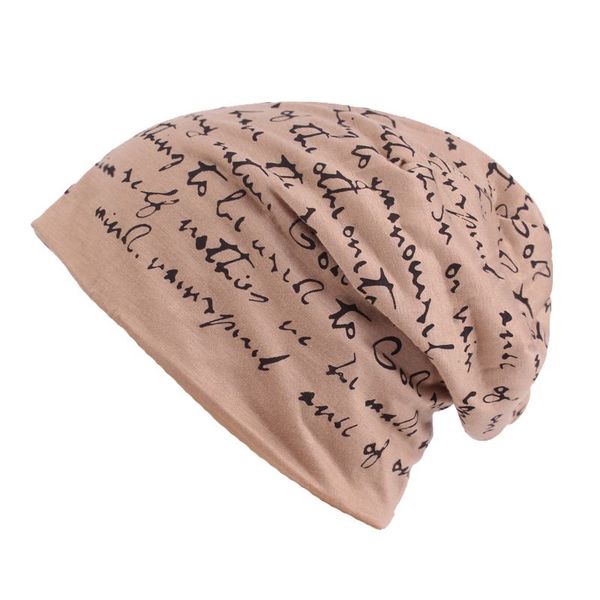 

1pcs letter print hip-hop beanie hat baggy ski cap 4type, Black