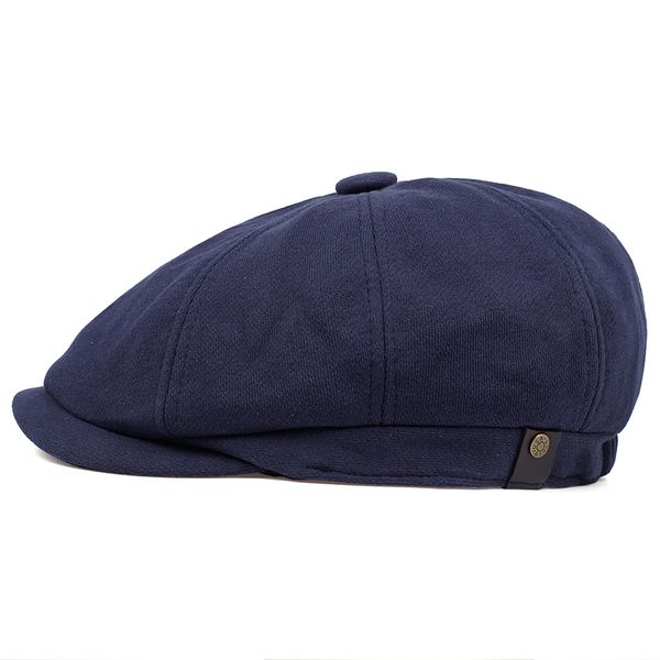 

2019 newsboy cap men's twill cotton eight panel hat women's baker boy caps retro big large hats male boina black beret, Blue;gray