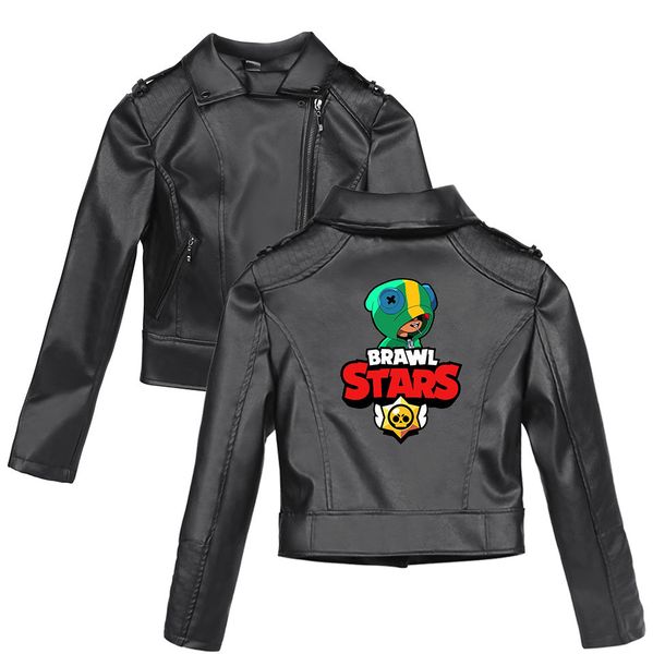 

trend casual women's leather jacket support customization, Black;brown