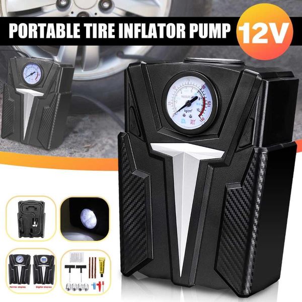 

digital inflatable pump 12v 150 psi hf dcportable mini car wheel tire air compressor electric inflating machine nozzle pumps