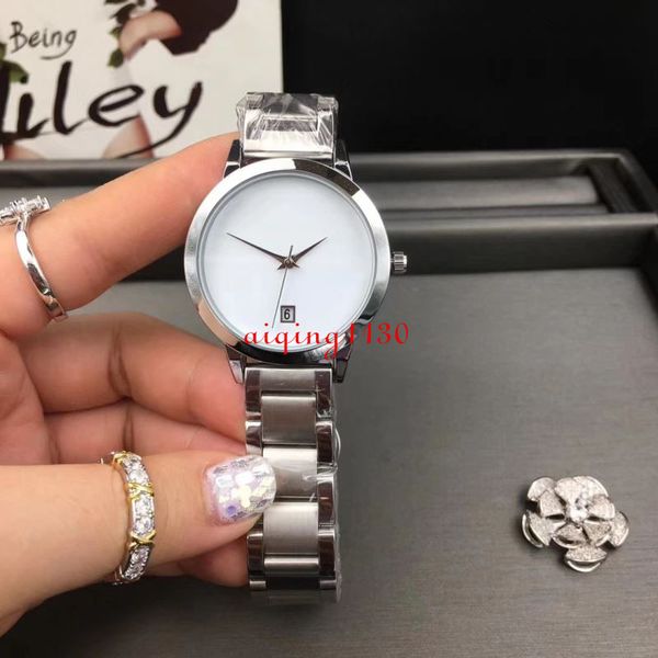 

марка gc нержавеющей стали женский наручные часы твердый g-timeless кварцевые часы унисекс серебряный циферблат с charms час маркеры ladie н, Slivery;brown