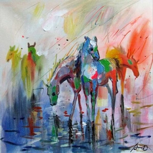 

картина маслом 100% ручная роспись животных лошадь холст картина маслом на холсте декор стен домашнего декора стены искусства картины