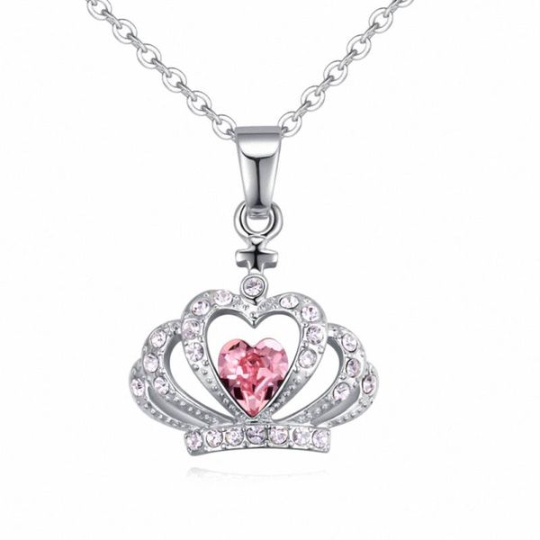 

tracyswing 5 colors real rose gold color austrian crystals sweater pendant necklace for women monkey style #tw132034, Silver
