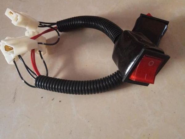 

12v24v car mounted power supply switch cable warm air blower switch fan headlamp copper wire positive pole and neg