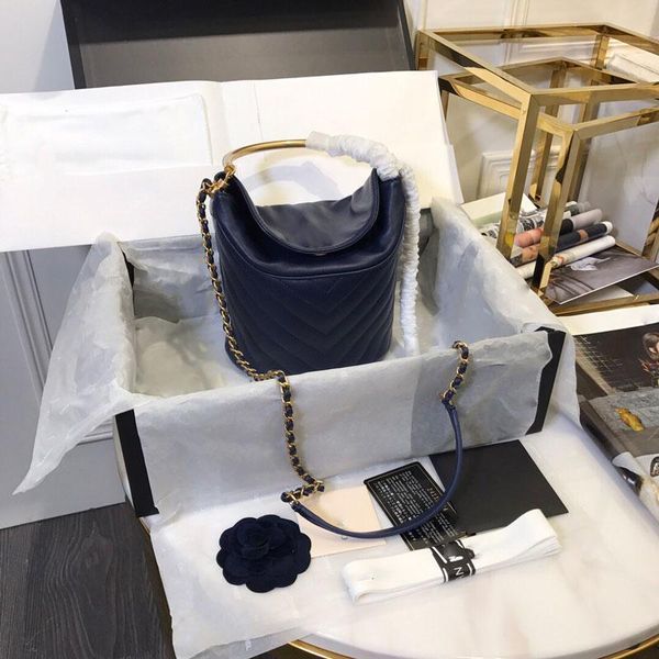 

new purses quality handbags high bag brand genuine leather plain chain bucket handle shoulder diagonal women crossbody bags