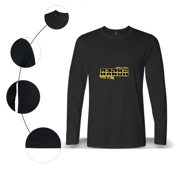 

мы супер 2019 хуань длинные рукава муж женская одежда рубашки футболки, Gray;blue