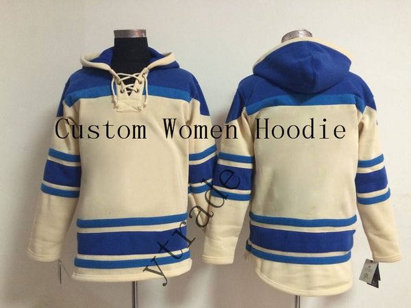 

custom women hockey hoodies ladies winter hoodie hockey jackets long sleeve autumn female outdoor wear size s-xxl mix order, Black;red