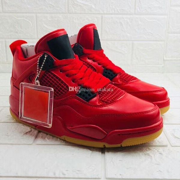 

new jumpman 4 iv singles day red tattoo cement basketball shoes for women mens trainers 4s sports sneakers us 5.5-13