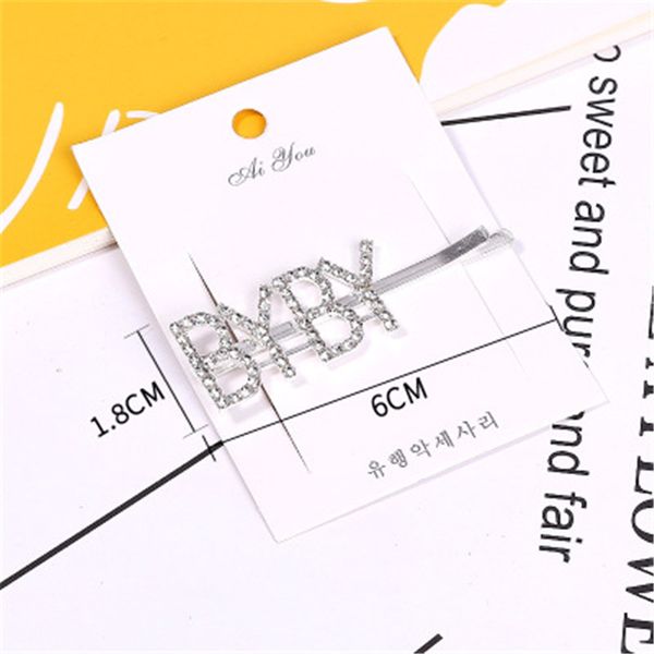 

клипы кристалл rhinestone письмо волос новые 12 слов девушки шпилька алмазные слова barrettes мода челка клип женщина волос аксессуары f0055, Golden;silver