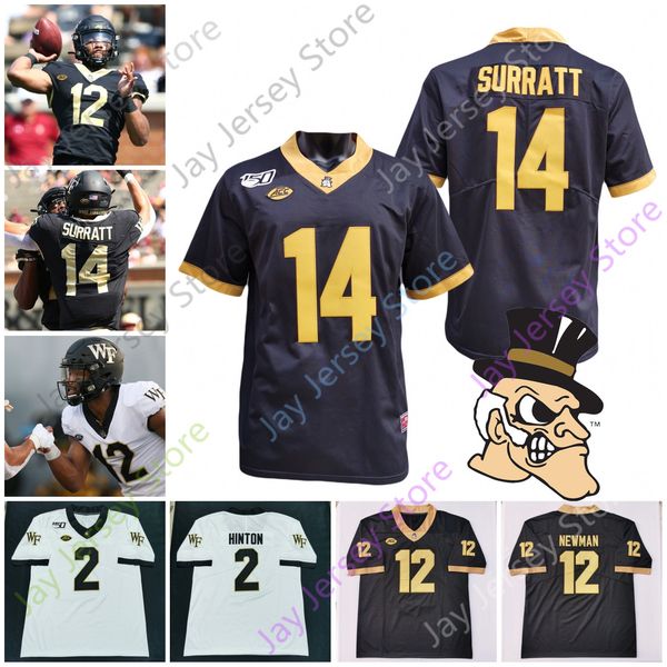 

2020 wake forest demon deacons football jersey ncaa college jamie newman cade carney kenneth walker iii sage surratt carlos basham jr. curry, Black;red