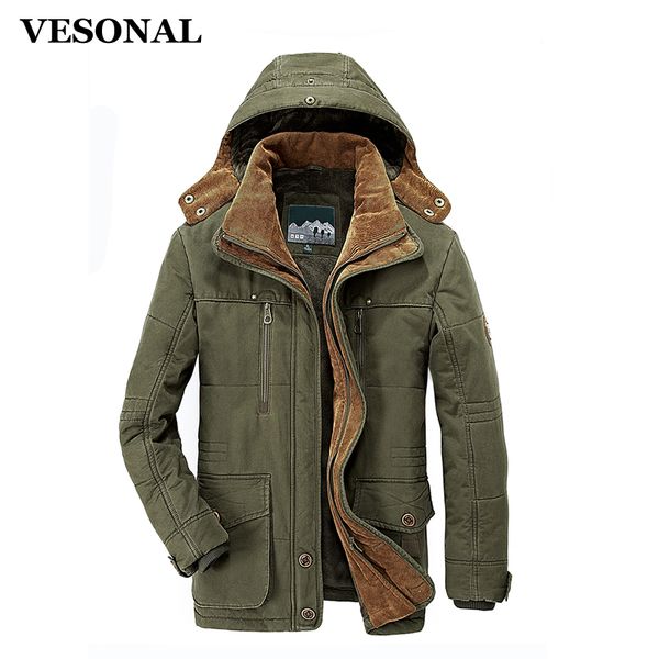

vesonal winter thick padded parka men jacket coat russian wadded long hooded casual warm snow windbreaker overcoat male jackets, Black