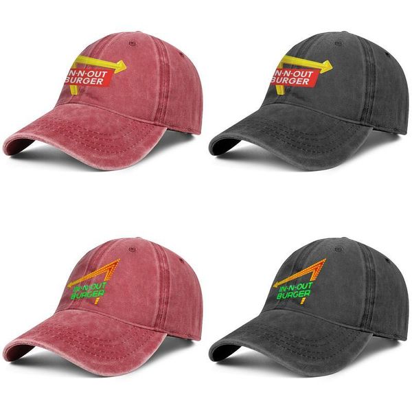 

in-n-out burger logo 3d fashion baseball cap dad custom adjustable vintage hat personalized denim in-n-out neon sign logo emblem, Blue;gray