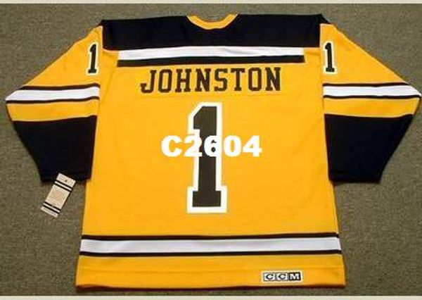

mens #1 eddie johnston boston bruins 1966 ccm vintage retro hockey jersey or custom any name or number retro jersey, Black;red