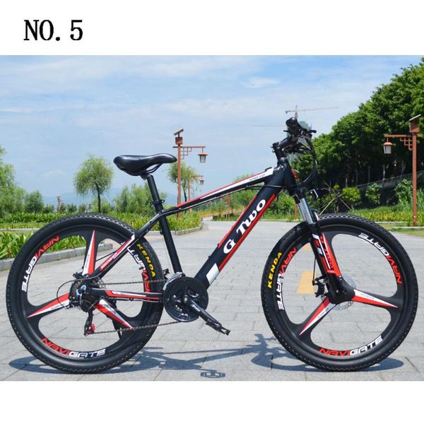 

26 inches hidden battery electric bicycle, 48v 250w 8.7a battery three blades wheel aluminum alloy disc brake 21 speed e mtb, Silver;blue