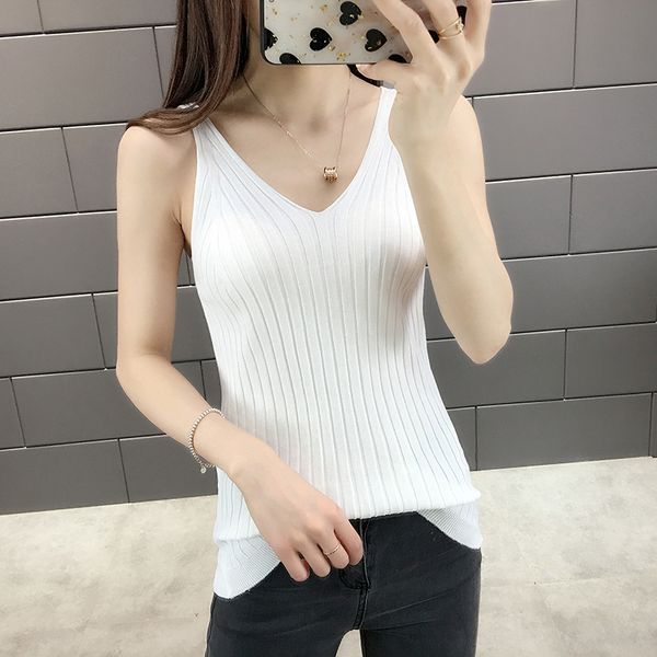 

2020 ohclothing make new women's small condole belt vest 18 9228, White;black