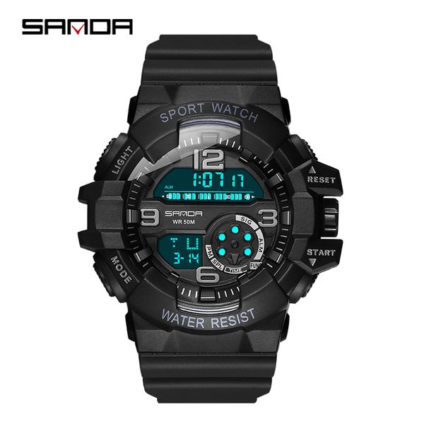 

sanda luxury men's digital led watch date sports men's outdoor electronic watch leisure sports led relogio digital new