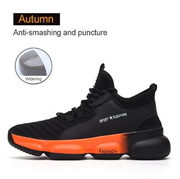 

ce approved new fashion men's light steel toe anti smashiong work shoes safety puncture proof shoes men women outdoor sneakers boots, Black;brown