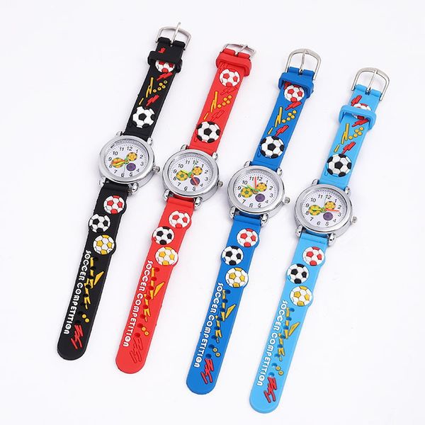 

multi cartoon pattern children students wristwatch silicone 3d cartoon football butterfly quartz watch candy car dolphin flower kid watches, Slivery;brown