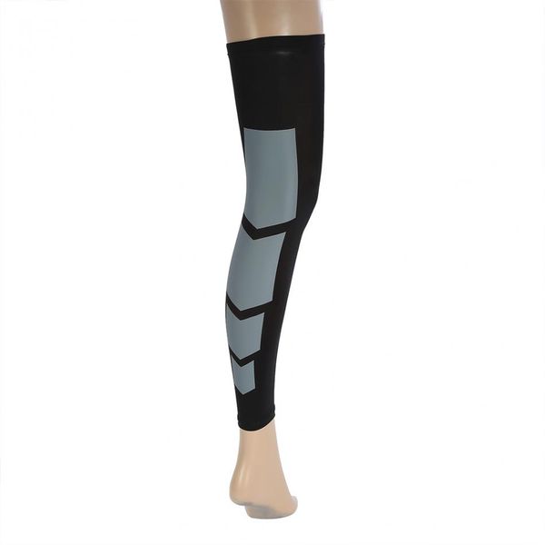

1pcs elastic mtb cycling legwarmers basketball leg sleeve knee pad warmers anti sweat slip uv protector sport safety, Black