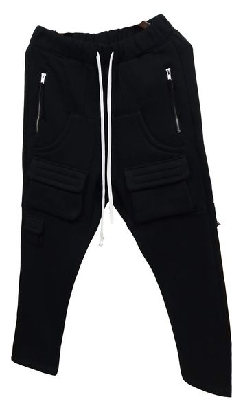 

pocket fashion pants multi pants sports hip europe and sweatpants mens hop rap trousers long far.archive america casual fnkis, Black