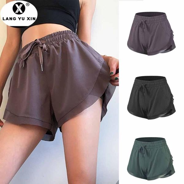 

yoga outfits women's hip compression skirt shorts running seamless fitness exercise sports breathable quick-drying, White;red