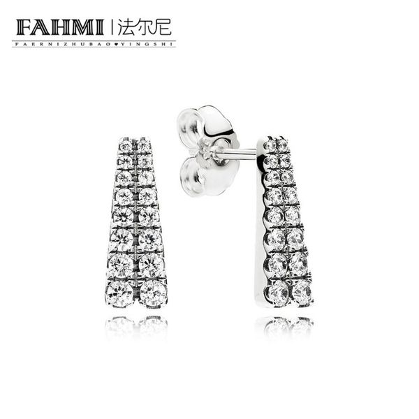 

fahmi 100% стерлингового серебра 1: 1 glamour 296367cz стрельба с звездочными верхними серьги оригинальные женщины свадебные ювелирные издел, Golden;silver