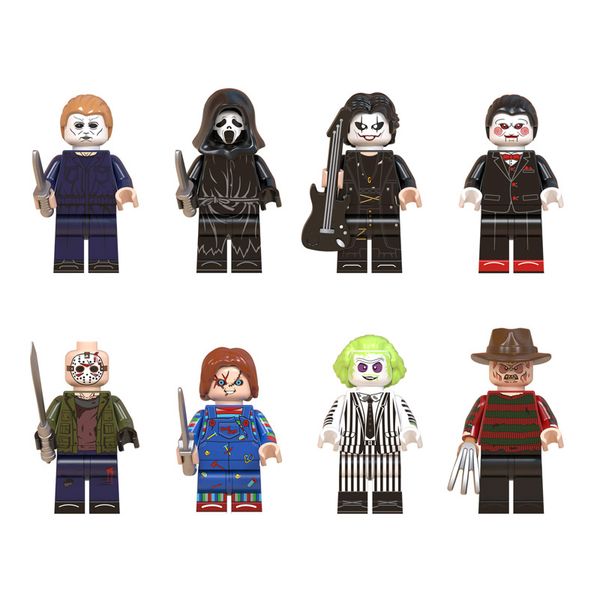 

играть michaelmayers фильм ужасов фредди чида в крик убийца эрик draven билли джейсон строительные блоки маленькие фигурки diy игрушки saint