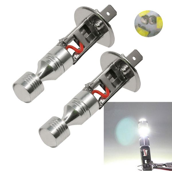 

2pcs high power h1 led lights 30w super bright white fog light drl car external light source daytime running lamp bulb dc12v new