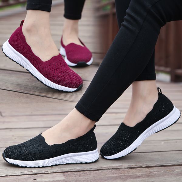 

tenis feminino 2020 women tennis shoes breathable slip on light mesh zapatos mujer gym walking gym sport sneakers fitness femme