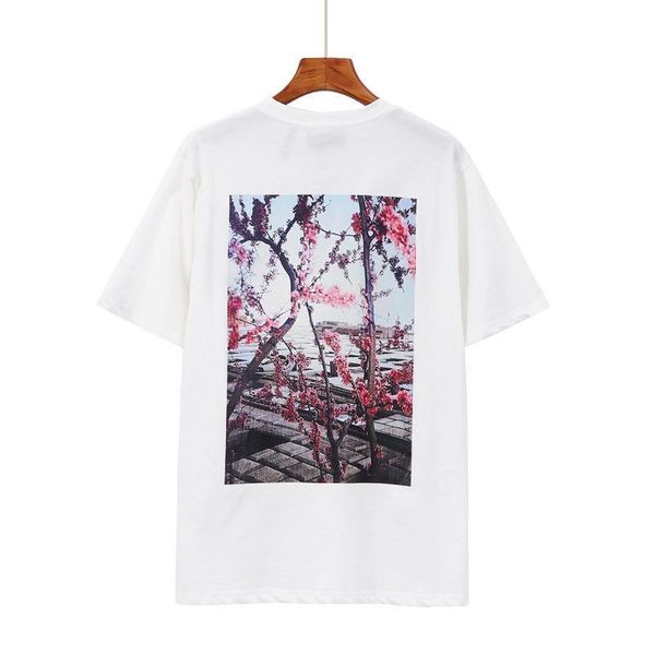 

fear of god essentials floral print plum couple casual loose short sleeve men and women t-shirt, Black;brown