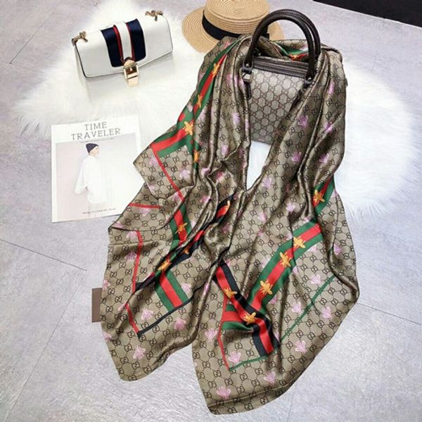 

new fashion designer silk scarf women luxury spring winter shawl scarf brand scarves size about 180x70cm 3 color with box option, Blue;gray