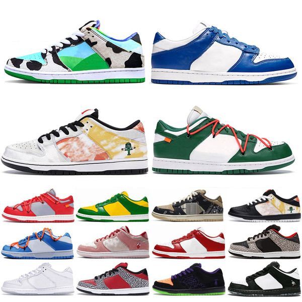 

2020 chunky dunky low men skateboard shoes black cement tie dye platform men women orange green trainers basketball shoes sneakers 36-45