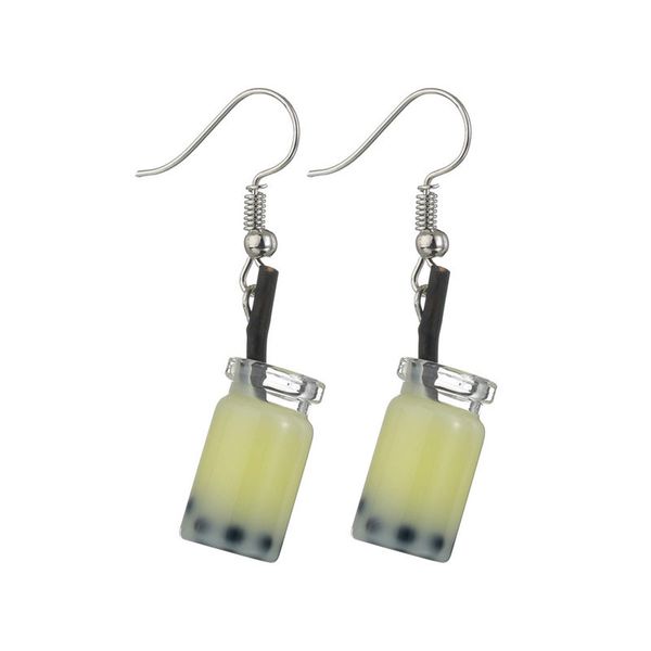 

dangle & chandelier korea 6 colors fruit juice cup drop earrings for women 2021 acrylic fashion wedding jewelry, Silver