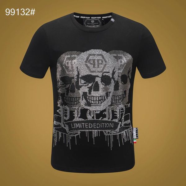 

mens женщин дизайнер футболки мода 20ss luxury phillip обычная футболка summer homme от черного белого черепа tee верхняя сумка обувь 13, White;black