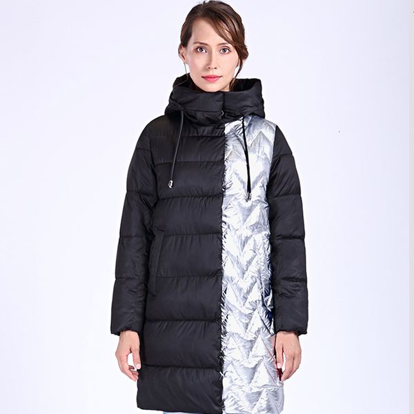 

2019 new silver thick parka plus size long bio plus hooded women winter coat european style warm stylish winter coat runner, Black