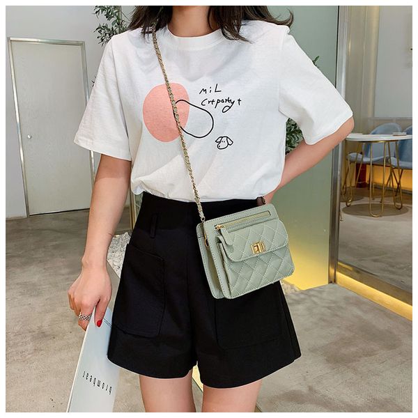 

2019 new chao lingge chain simple leisure single shoulder small square bag