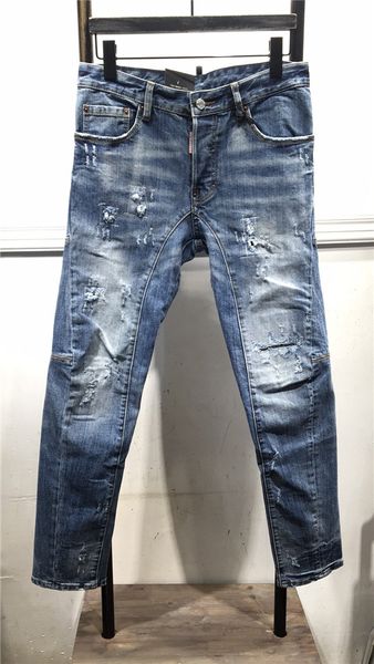 

20s new arrival d2-mens designer jeans dark black embroidery style fashion stripes mens jeans motorcycle biker causal hip hop sold #006, Blue