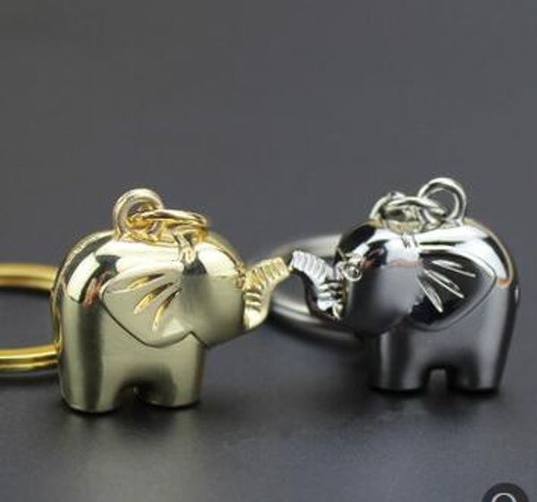 500pcs novo e exclusivo amantes do metal chaveiro estilo elefante Keychain Favores do casamento Casal chave liga de zinco chaveiros