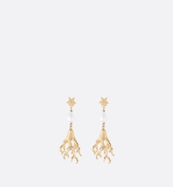 

new five-pointed star ginseng earrings, metal texture street s, holiday fashionable items, Silver