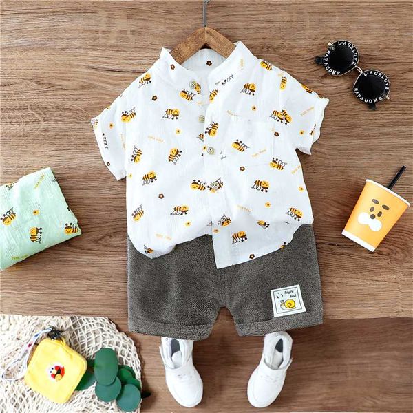 

2020 летние комплекты детской одежды с коротким рукавом мультфильм рубашка шорты детские девочки мальчики детская одежда для отдыха, White