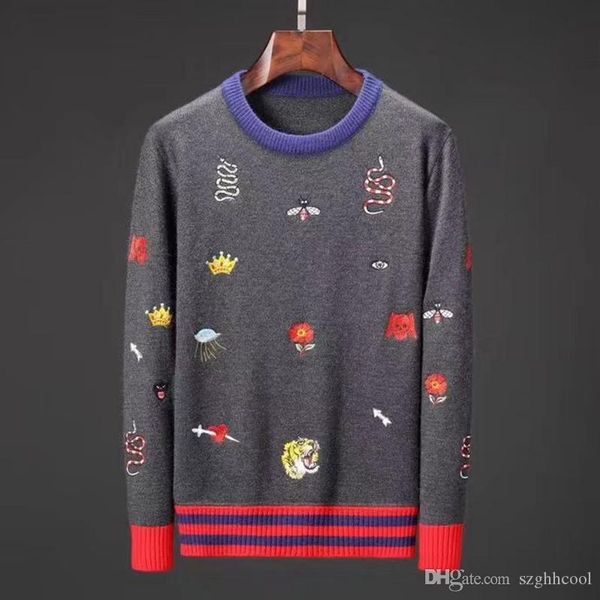 

Mens designer sweaters Pullover Brand mens sweater Snake Embroidery Knitwear Long Sleeve Designer Sweatshirt Winter Mens Clothing Crew Neck