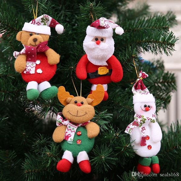 

christmas decorations xmas tree hanging pendant for santa claus snowman hanging ornaments window home decor doll party kids gifts hh9-2500